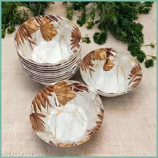 Inpro Designer Melamine Round Serving Snacks Bowl Set (Pack of 12 Bowls) | Lightweight Snacks Bowl Set(Size: 5 Inch/12.5 Cm)