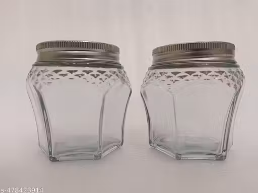300 ML Multipurpose glass Jar, use for , spice, dry fruit, candy and airtight container best use for tea and sugar diamond cutting jar looks very nice.
