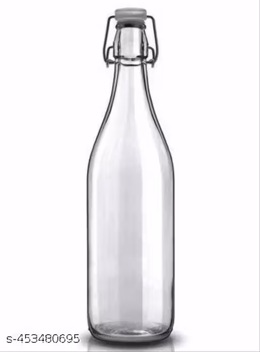 "1000 ML Glass Round Bottle with Airtight Seal Leak Proof - Perfect for Home Brewing & Storage | Swing Top for Carbonated Drinks, Kombucha, Soda, Juicess And alkaline water also - pack of 1