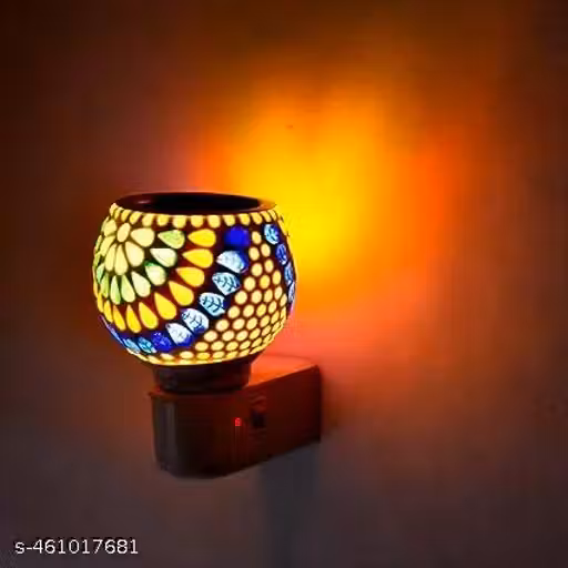LED Kapoordani/ Oil Diffuser With On Off Switch To Toggle For Burner & Lamp Glass, Plastic, Steel Incense Holder Set