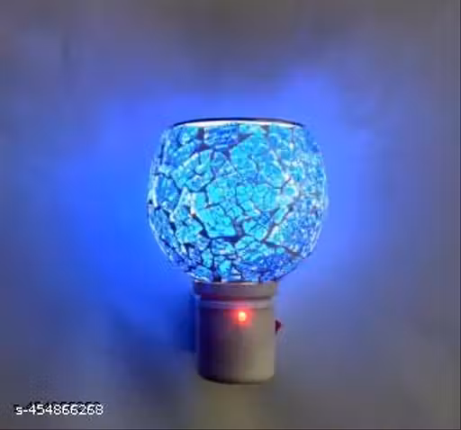 JAY KISHAN Kapoor Dani Cum Night Lamp MultI Functional Essential Oil Camphor Burner For Fragrance With Switch On/Off Button For Heating ( Pack Of 1 )