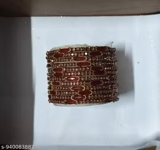 SHRI BANKEY GLass Bangles Cubic Work New Trendy Look For Women And Girls (Pack OF 12 )