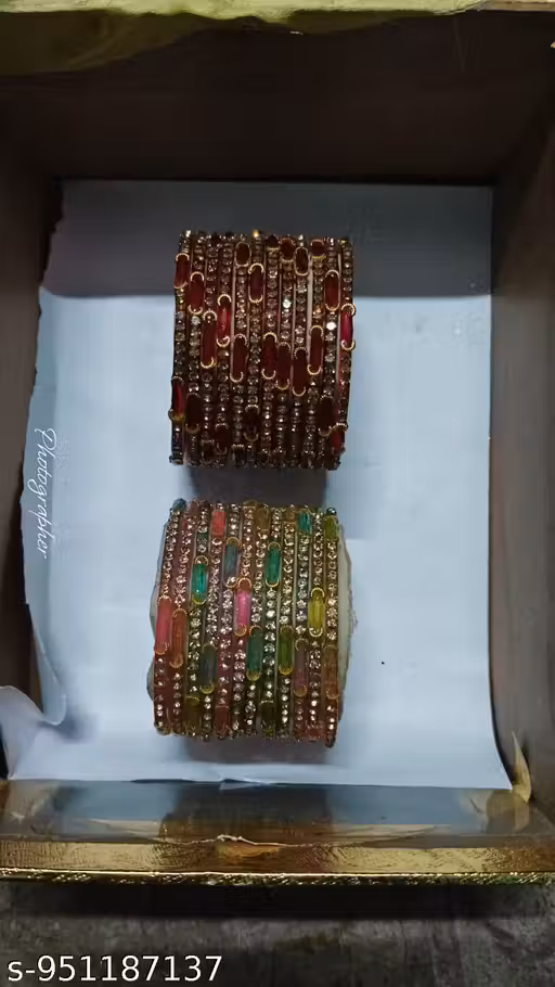 SHRI BANKEY new cubic work bangles ( Pack OF 24 )