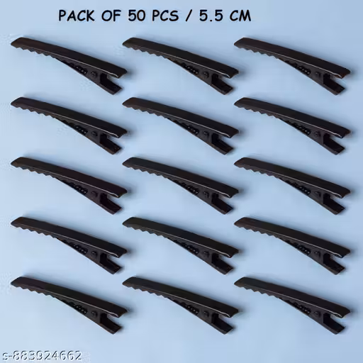 Plain Alligator Barrettes Metal Hair Pins Clips | Hair Styling Accessories for Girls and Women's (Pack of 50 Pcs,5.5cm)