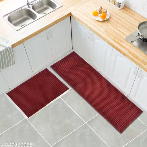 MicroFiber 2 Pcs Kitchen Set L Shape Mat Antislip 40-60x40-120 cm