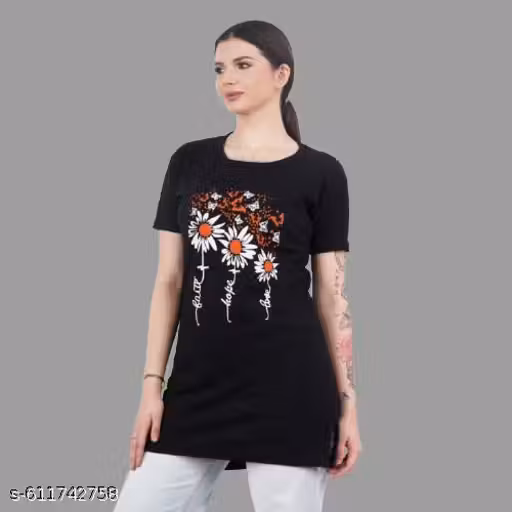 Girl and Women's Trendy Long T-Shirt