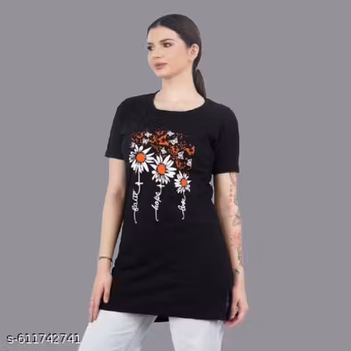 Girl and Women's Trendy Long T-Shirt