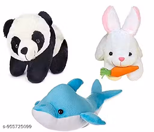 Soft Toy Combo Pack of 3 Hugable Lovable Plush Stuffed Toy for Babies and Kids