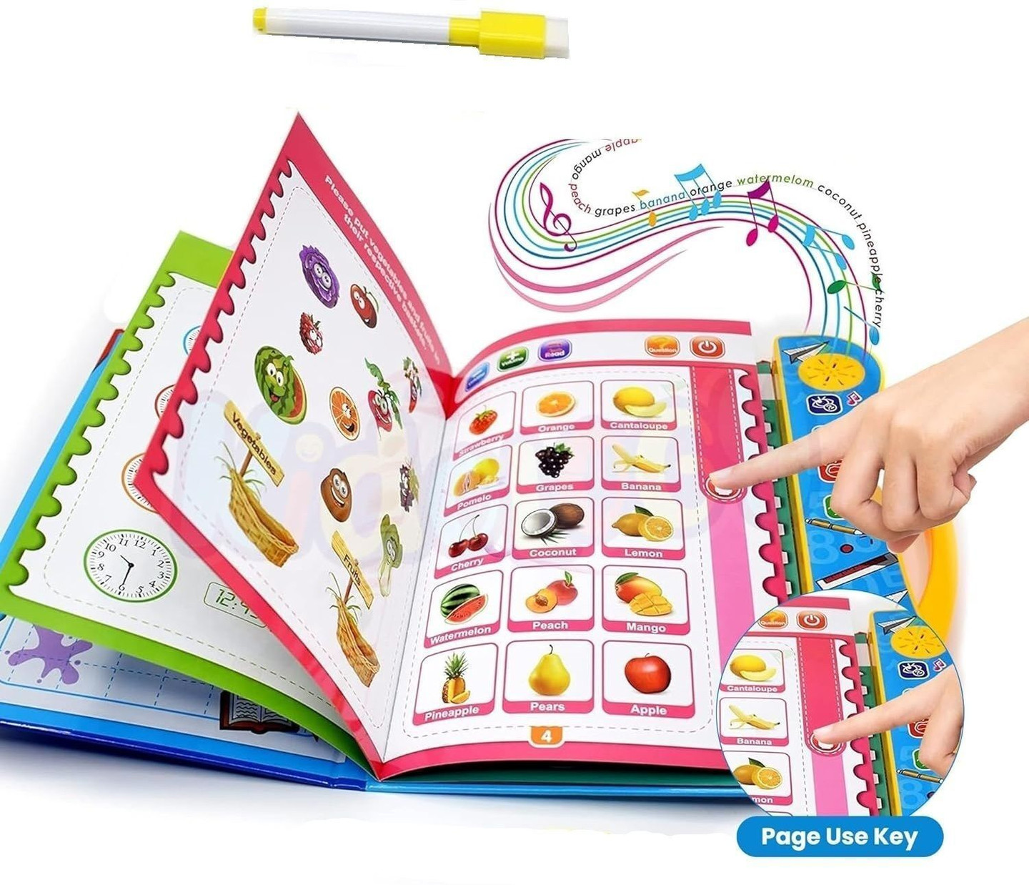 GRAYSEE Toys Interactive Intelligent Children Book Phonetic Learning Book Sound Toy (Multicolor)