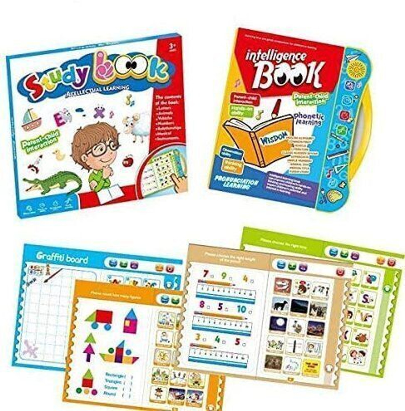 GRAYSEE Toys Interactive Intelligent Children Book Phonetic Learning Book Sound Toy (Multicolor)