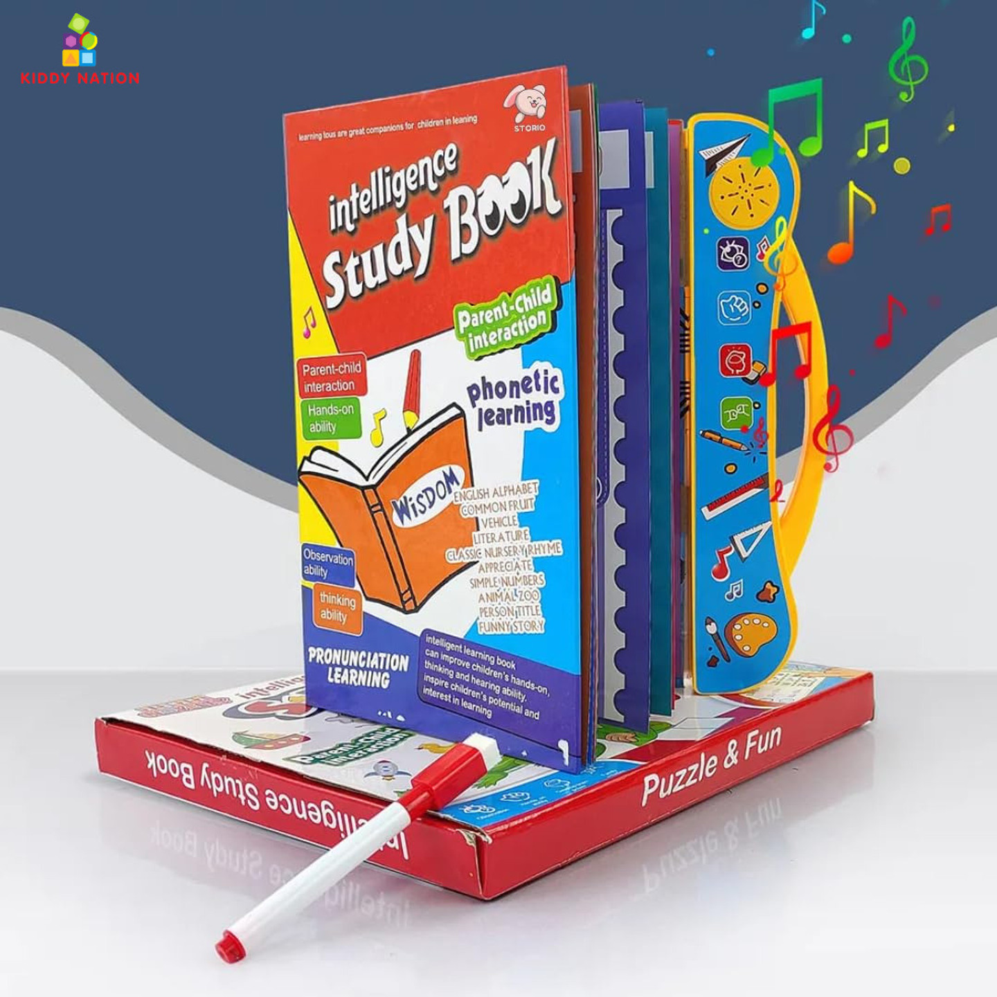 Kiddy Nation Educational Interactive English E-Book for Kids with Musical & Phonetic Learning (Multicolor)