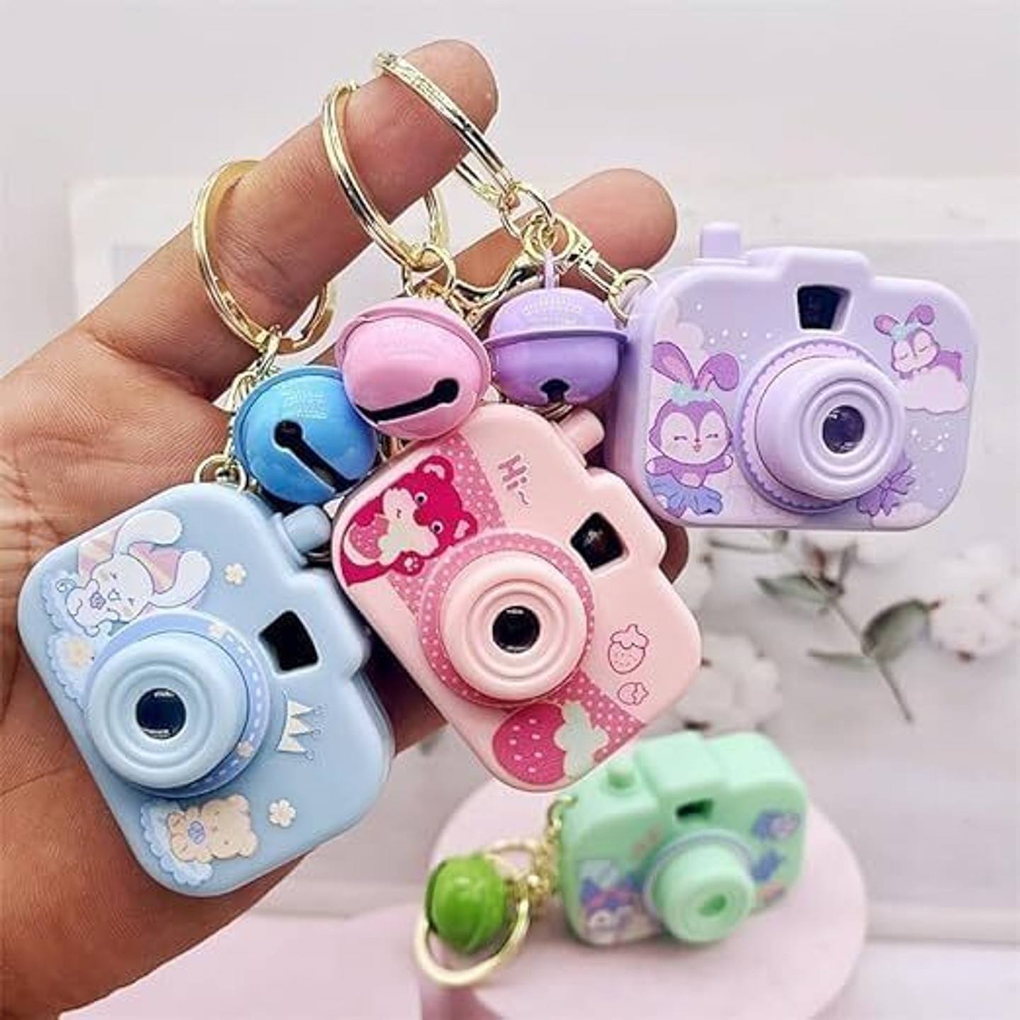 Taabar 2pcs Mini Camera Projector Keychain Toy for Kids any ramdom design Key Chain