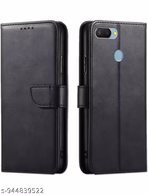 Premium Leather Finish Flip Cover for Oppo A11K / F9 / F9 Pro / A5 / A5s / A7 / A12 / Realme 2 / Realme 2 Pro / Realme U1 | Wallet Stand | Shockproof Complete Protection Flip Case