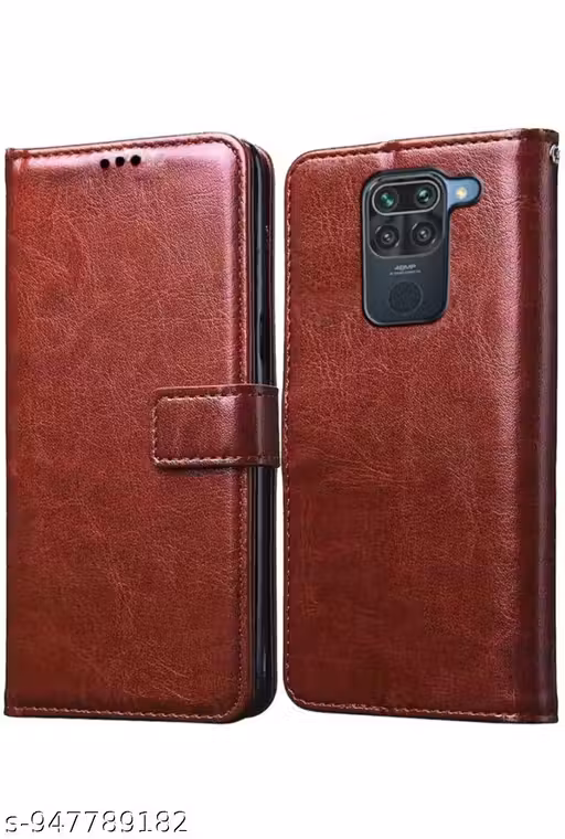 REDMI NOTE 9 COFFEE FLIP COVER FOR GIRLS AND BOYS SIMPLE COVER REDMI NOTE 9 FLIP COVER