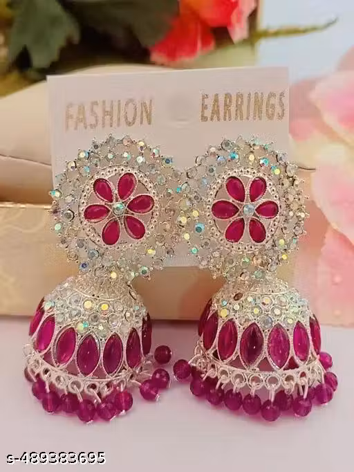Stylish Jewellery Latest & High Quality Purple Jhumka/Jhumki Earing's for Girls and Women's