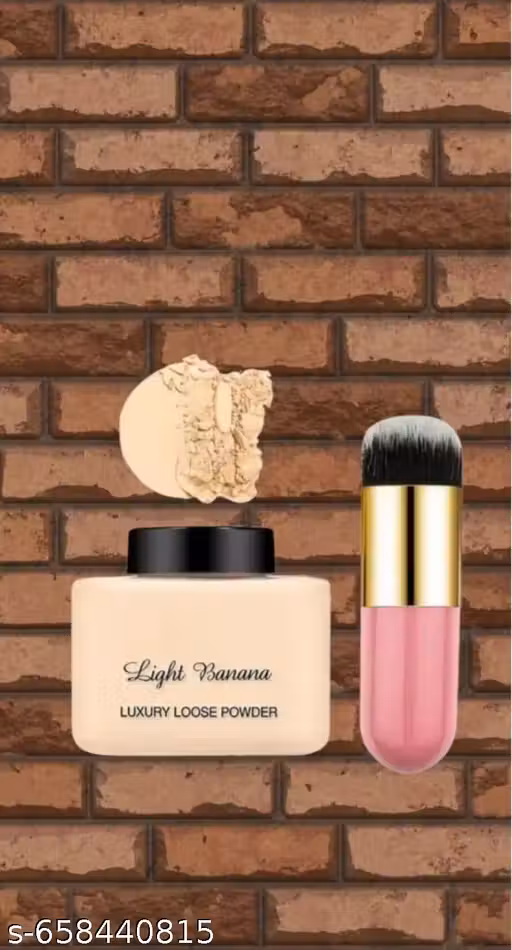 Banana loose powder with lattu brush