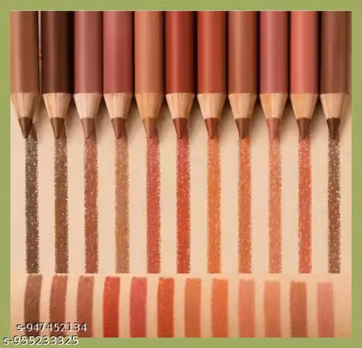 Waterproof Matte Lipliner Collection – Pack of 12 Professional Shades