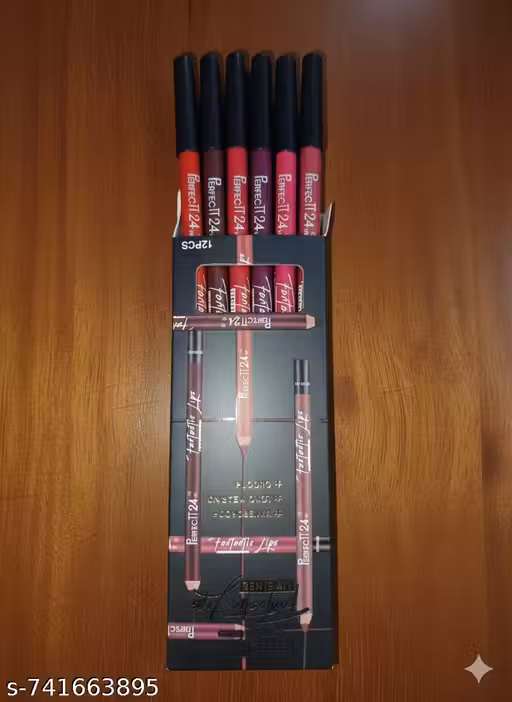 Set of 12 Colors Matte Professional Long Lasting Waterproof Lip Liner Pencil For All Skin (Random Shades)
