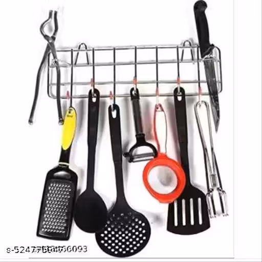RV. Stainless Steel, Spoon Hanger Pack Of 1, Cloth Hanger for Wall 11 Hooks Door Mounted Hook Rail Wall Hook Towel Hook Bathroom Hanger Kitchen Hanger for Kitchen Tools Hanging Hooks for Kitchen, cutlery hanger