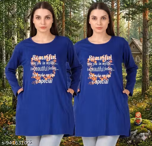DALPHINMODA WOMEN LONG POLO BEAUTIUL TSHIRTS