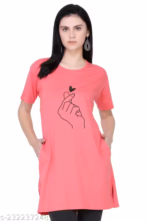 long tshirt::night wear tshirt::sleepwear Tshirt::formal long tshirt::printed long tshirt::summer wear tshirt::summer night suit