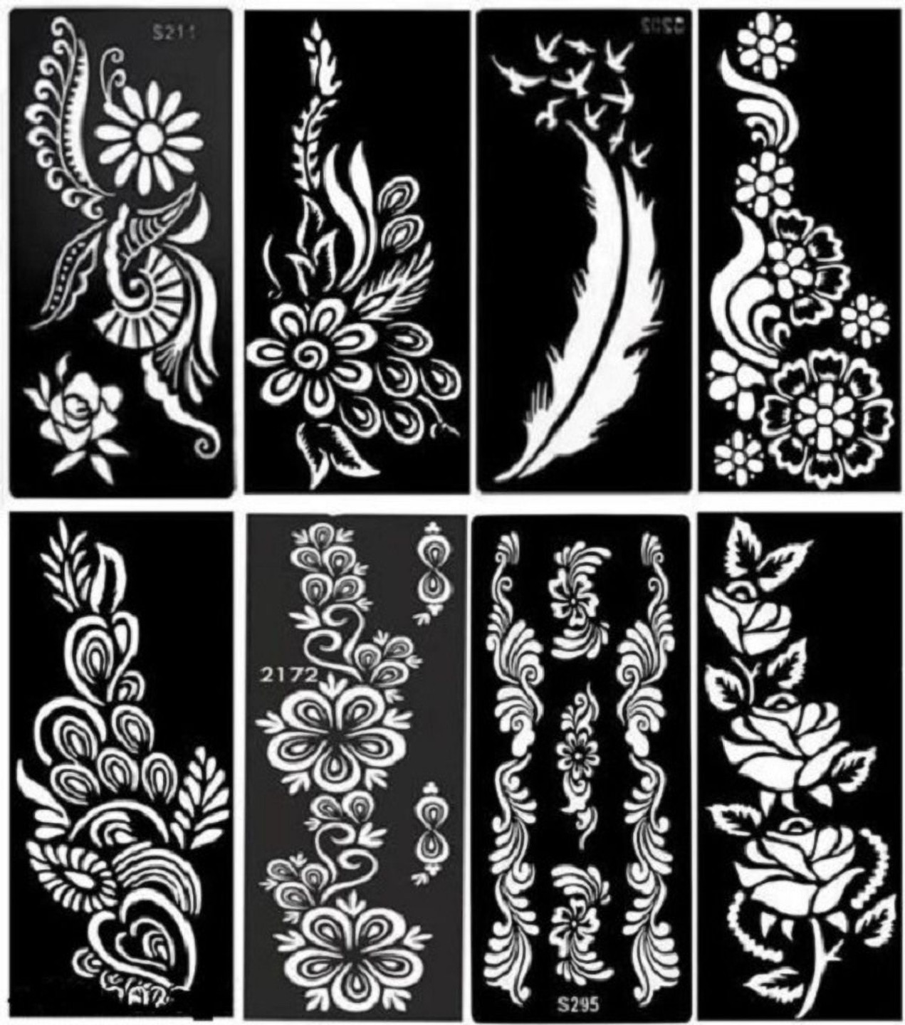 Stenique Mehndi Stencil Sticker (Arabic Floral Hand Mehndi)