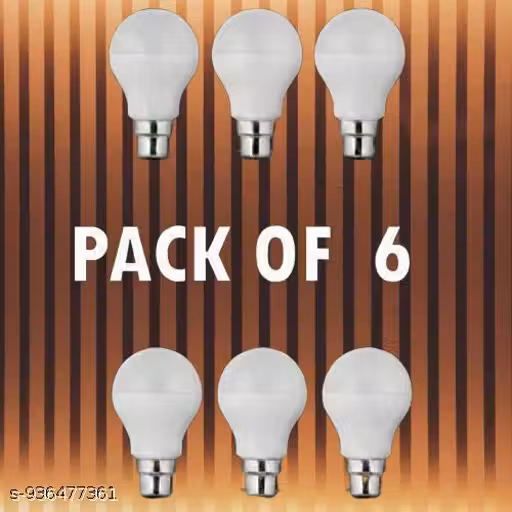 9Watt LED Bulb Cool White Bright LED Light Pack of 6