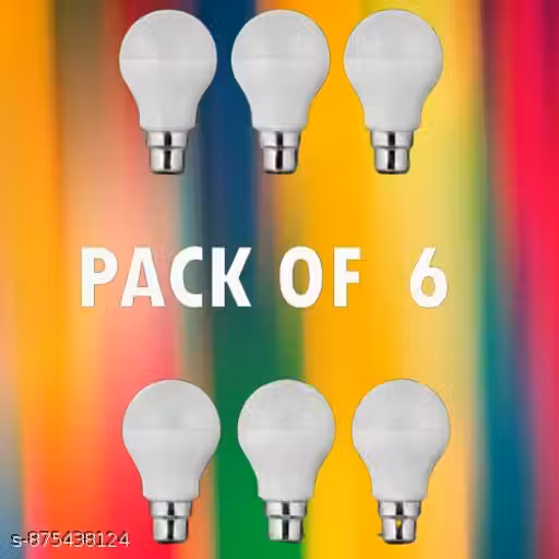 9Watt LED Bulb White Light Bright Home Lighting Pack of 6