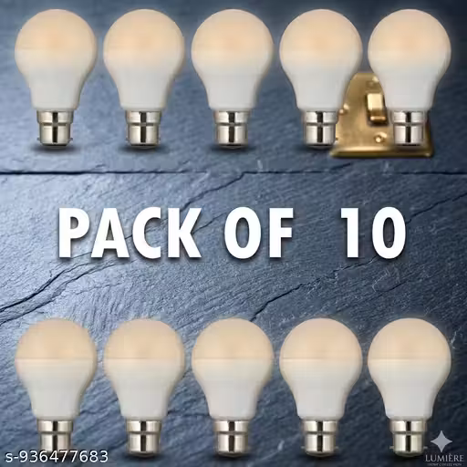 9Watt LED Bulb White Light Power Saving LED Pack of 10