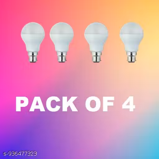9Watt LED Bulb Cool White Energy Efficient Light Pack of 4