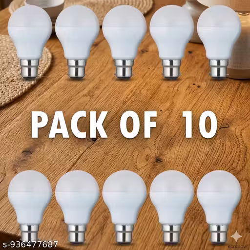 9Watt LED Bulb White Light Energy Efficient LED Pack of 10
