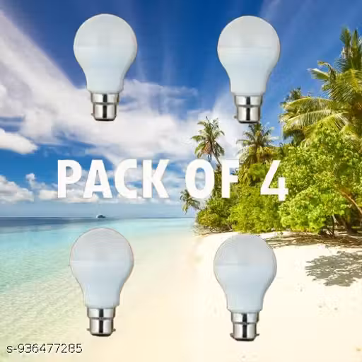 9Watt LED Bulb White Light Bright Modern Lamp Pack of 4