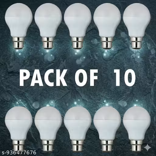9Watt LED Bulb Cool White Energy Saving LED Pack of 10