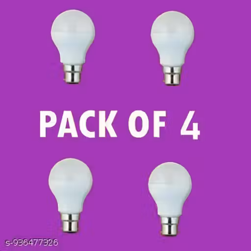 9Watt LED Bulb White Light LED Home Lighting Pack of 4