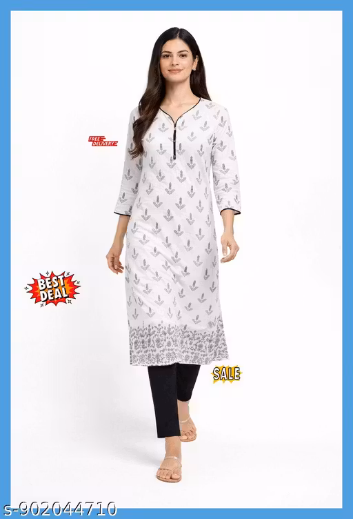 Printed Cotton kurti Pant set