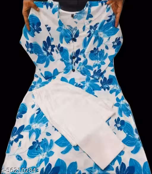 3D PRINT KURTI WITH PALAZO