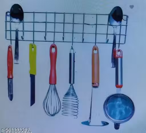 "Stainless Steel Wall Hook Rack – Sleek & Rust-Free Design"