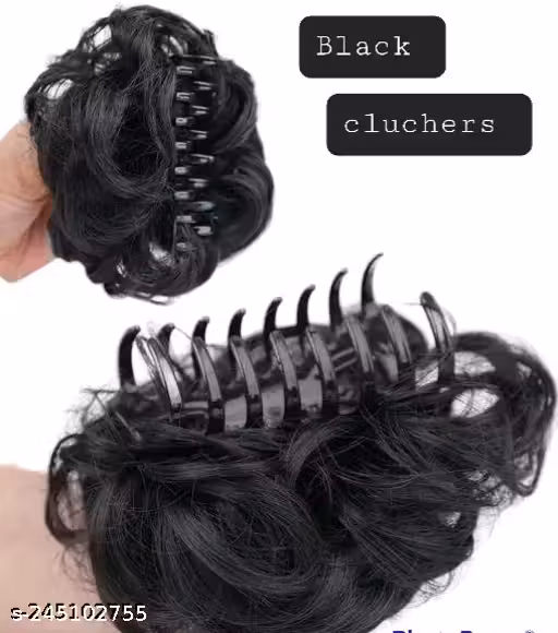 Kartik Creation Messy Curly Dish Hair.bun Black color Curly Hair Juttu podigimpulu/ viggulu/Jada Savaram/Muti nittippukal/ vik/poi mair/mudi neettal / viggukal/Kudalu vistaranegalu/ viggalu/Hair vistaranegalu/ viggalu Ideal for Women / Girls