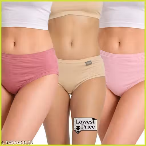 Pack of 3 ( Any 3 colour received ) of seamless briefs