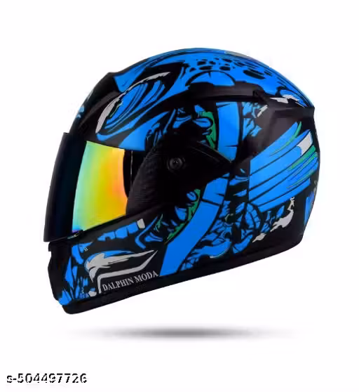 2 JALI STICKER RAINBOW FULL FACE ISI APPROVED HELMET