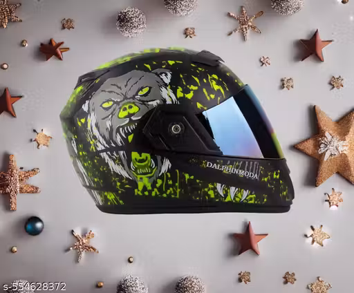 MEGA JAZZ WOLF STICKER RAINBOW ISI APPROVED HELMET
