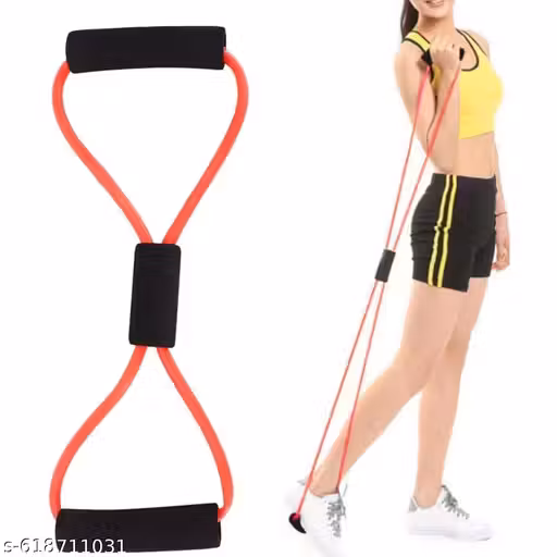 Fitnxt Hub@ Resistance Yoga Tube Band - 6.8kg (15lbs) Figure 8 Shaped Latex Tube, Soft Chest Expander Fitness Exercise, Workout Chest Arm & Shoulder Stretch Exercise Equipment (Multicolour)