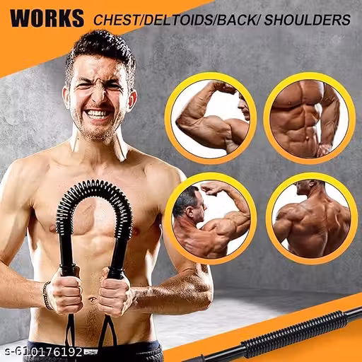 Power Twister Spring Forearm Bar 20 KG | Upper Body Exercise Equipment for Chest, Shoulders, Arms & Core Strengthening - 20 KG