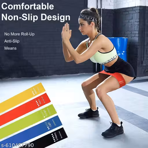 Resistance Bands Mini Loop Set (Pack of 5) Hip Band Toning Exercise Bands for Gym Booty Belt Latex Band Theraband for Fitness, Multicolor