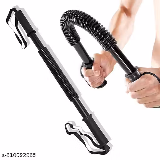 Fitnxt Hub@ Power Twister Spring Forearm Bar 20 KG | Upper Body Exercise Equipment for Chest, Shoulders, Arms & Core Strengthening - 20 KG
