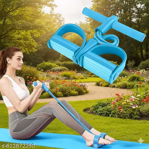 Pull Reducer Training Bands Natural Rubber 4 Tubes Body Trimmer Pedal Exerciser Yoga Crossfit Exercise, Arm Exercise, Tummy Body Building Training Men and Women