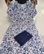 Blue print kurti with bottom only