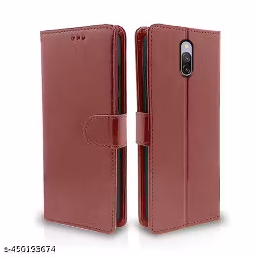 TS Flip Cover Back Case for Xiaomi Redmi 8A Dual | Dual-Color Leather Finish | Inbuilt Stand & Pockets | Wallet Style Flip Back Case for Redmi 8A Dual - BROWN