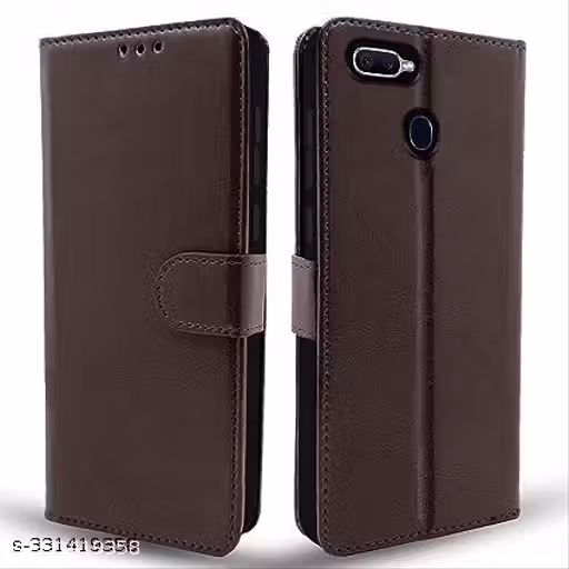 TS OPPO F9 / F9 PRO / A5 / A5s / A7 / A11K/ A12/ REALME 2/2 PRO / REALME U1 FLIP BACK COVER COFFEE COLOR