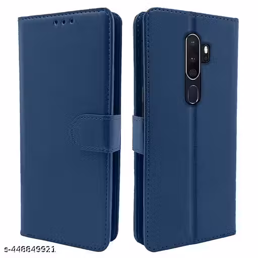 TS Oppo A5 2020 / A9 2020 Flip Cover Magnetic Leather Wallet Case Shockproof TPU for Oppo A5 2020 / A9 2020 [ BLUE ]